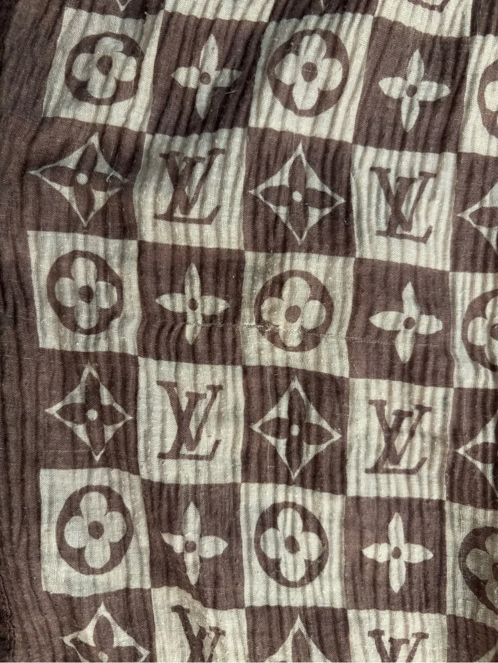 Louis Vuitton Brown & Beige Monogram Wrap